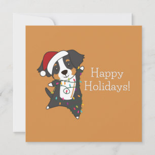 Bernese Merry Christmas Happy Christmas Dogs Invitation