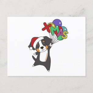 Bernese Merry Christmas Happy Christmas Dogs Postcard