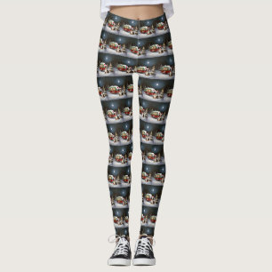 Bernese Mountain Caravan Christmas Adventure Leggings