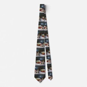 Bernese Mountain Caravan Christmas Adventure Tie
