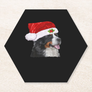 Bernese Mountain Christmas Shirt Dog Christmas Cos Paper Coaster