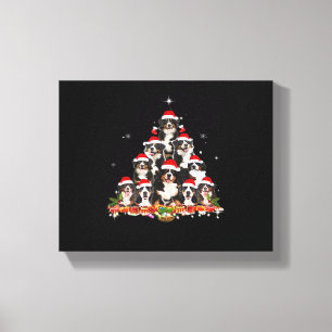 Bernese Mountain Christmas Tree Dog Santa Xmas Fun Canvas Print