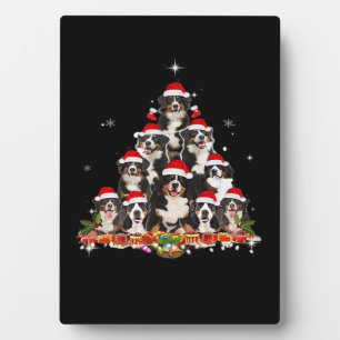 Bernese Mountain Christmas Tree Dog Santa Xmas Fun Plaque