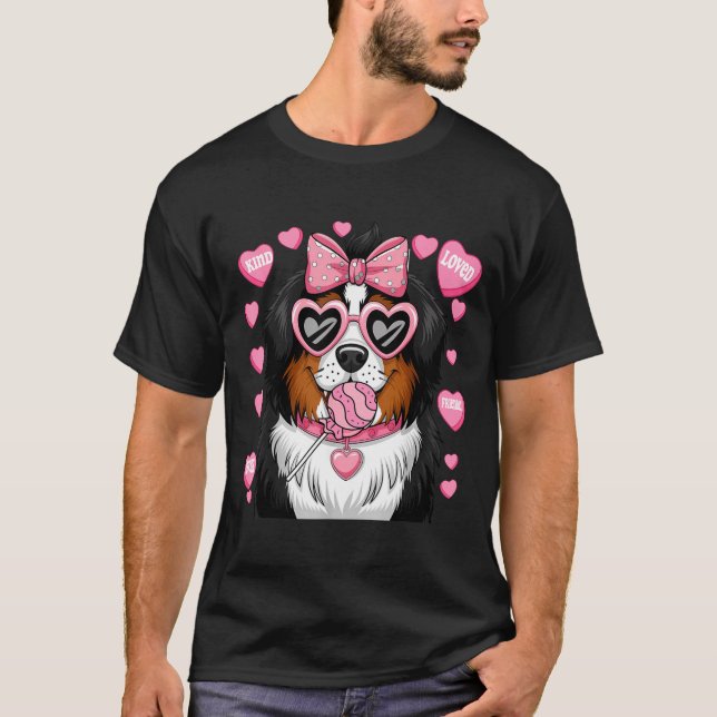 Bernese Mountain Coquette Dog Pet Lover Owner  T-Shirt (Front)