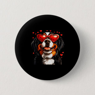 Bernese Mountain Cute Berner Dog Lover Valentines  2 Inch Round Button