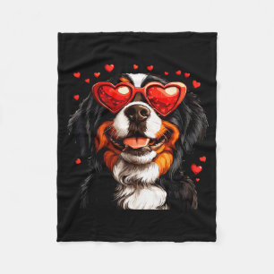 Bernese Mountain Cute Berner Dog Lover Valentines Fleece Blanket