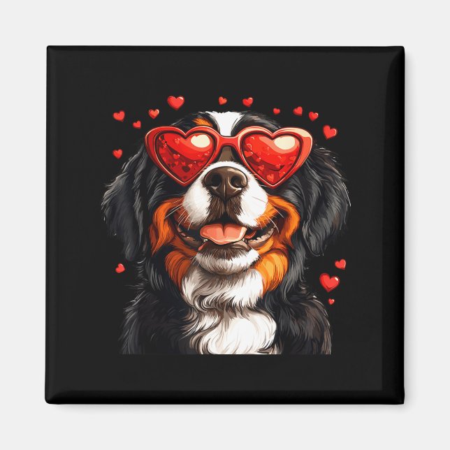 Bernese Mountain Cute Berner Dog Lover Valentines  Magnet (Front)