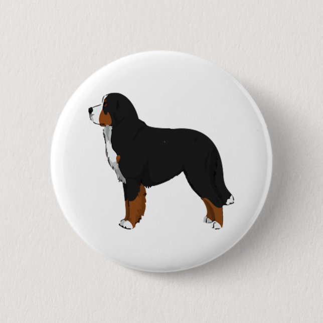 Bernese Mountain Dog 2 Inch Round Button (Front)