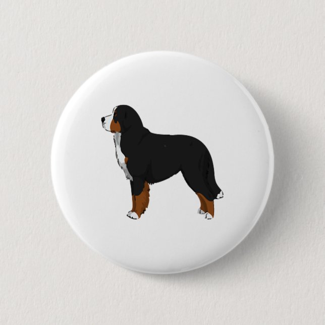 Bernese Mountain Dog  2 Inch Round Button (Front)