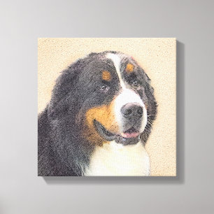 Bernese Mountain Dog 2 Painting - Original Dog Art Canvas Print