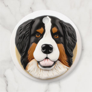 Bernese Mountain Dog 3D Inspired Favour Tags
