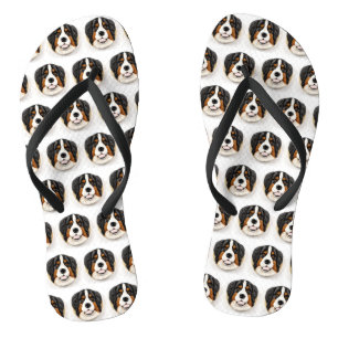 Bernese Mountain Dog 3D Inspired Flip Flops