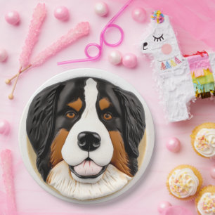 Bernese Mountain Dog 3D Inspired Paper Plate