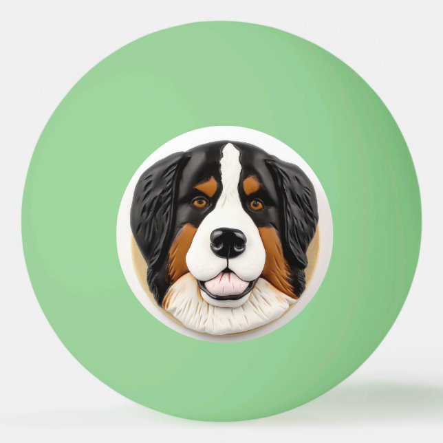 Bernese Mountain Dog 3D Inspired Ping Pong Ball (Front)