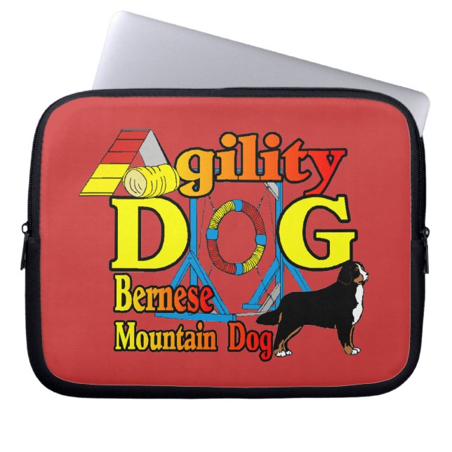 Bernese Mountain Dog Agility Laptop Sleeve (Front)