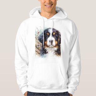 Bernese Mountain Dog AI Puppy  Hoodie