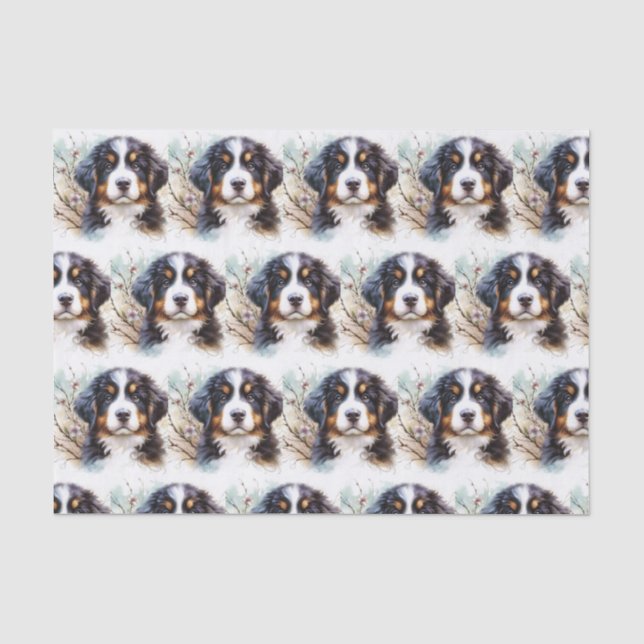 Bernese Mountain Dog AI Puppy  Tissue Paper (Front)