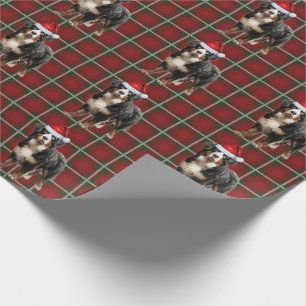 Bernese Mountain Dog and Holiday Plaid Christmas Wrapping Paper