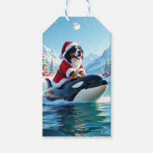 Bernese Mountain Dog and Orca Christmas 