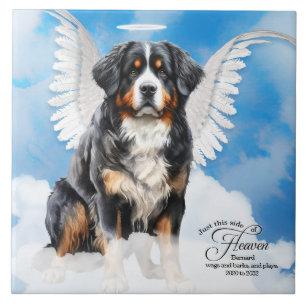 Bernese Mountain Dog Angel Custom Pet Memorial Tile