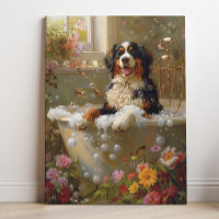 Bernese Mountain Dog Art, Bathroom Art