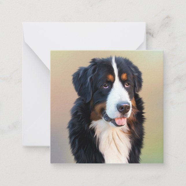 bernese mountain dog art card (Front)