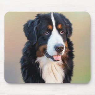 bernese mountain dog art mouse pad