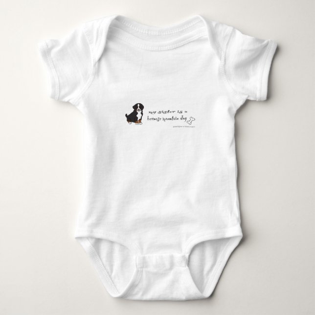 bernese mountain dog baby bodysuit (Front)