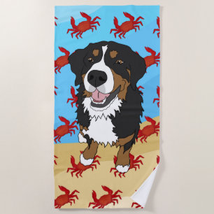 Bernese Mountain Dog Beach Towel