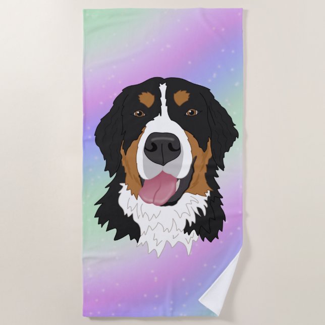 Bernese Mountain Dog  Beach Towel (Front)