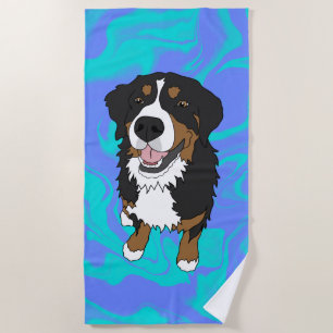 Bernese Mountain Dog Beach Towel