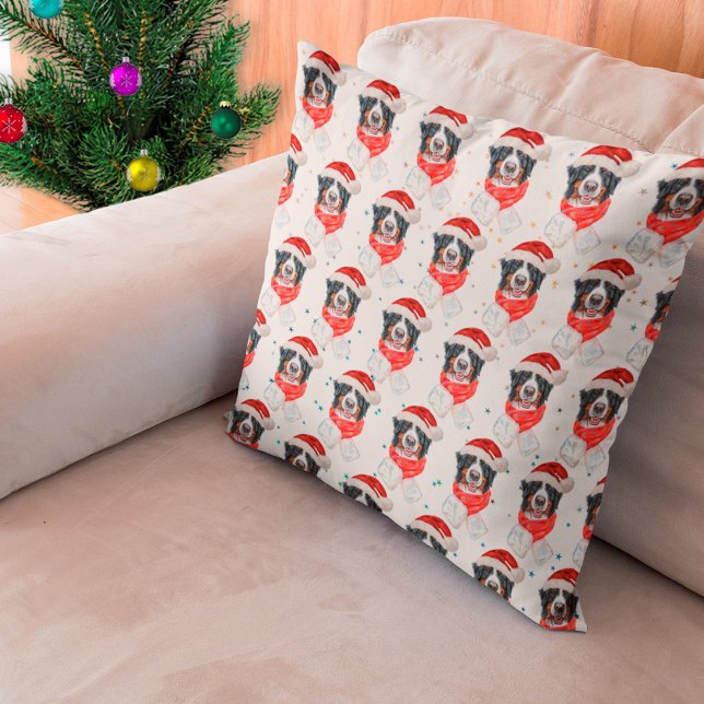Bernese Mountain Dog Breed Christmas Throw Pillow (Creator Uploaded)