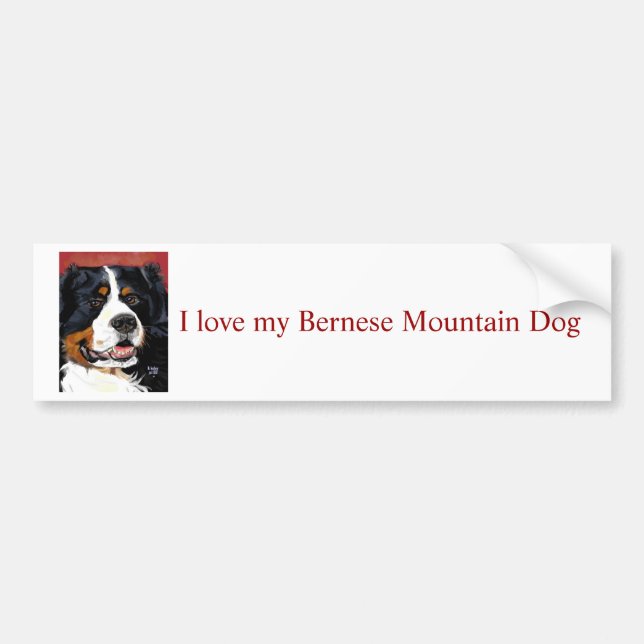 Bernese Mountain Dog bumper sticker (Front)