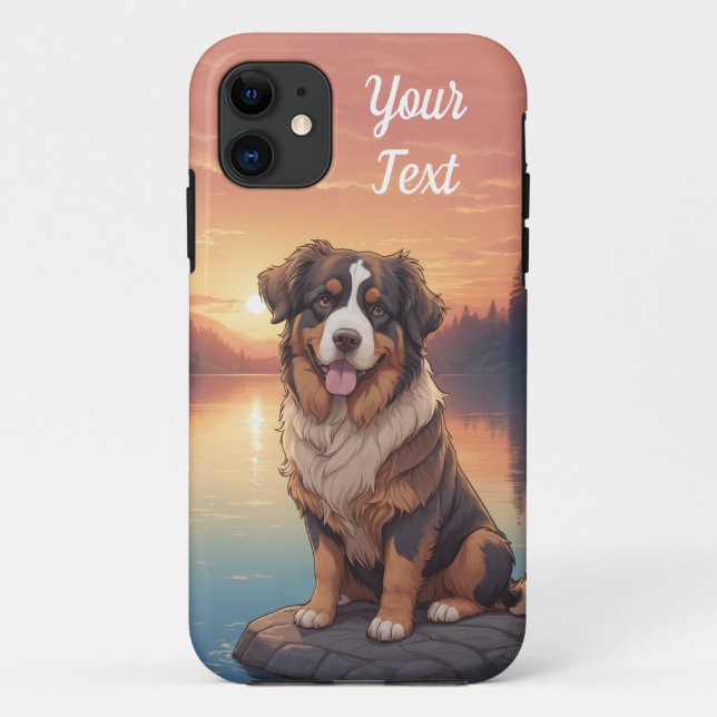 Bernese Mountain Dog by Lake Case-Mate iPhone Case (Back)