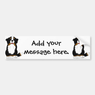 Bernese Mountain Dog Cartoon Bumper Sticker
