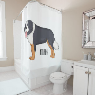 Bernese mountain dog cartoon illustration