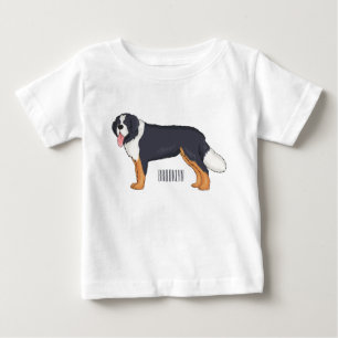 Bernese mountain dog cartoon illustration baby T-Shirt