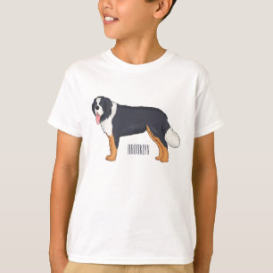 Bernese mountain dog cartoon illustration  T-Shirt