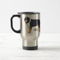 Bernese mountain dog cartoon illustration