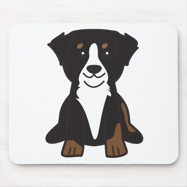 Bernese Mountain Dog Cartoon Mouse Pad (Front)