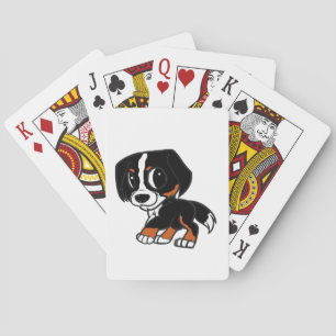 bernese mountain dog cartoon rust playing cards