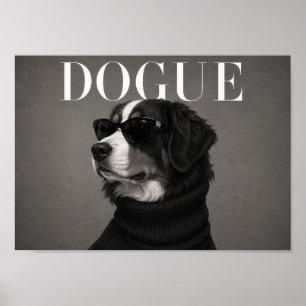 Bernese Mountain Dog Chic Fashion Art Print