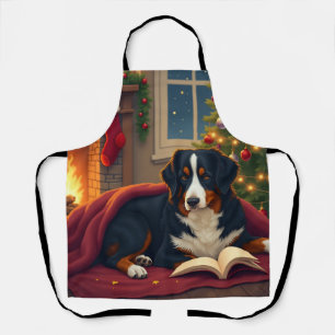 Bernese Mountain Dog Christmas Bedtime Story Apron