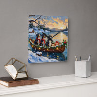 Bernese Mountain Dog Christmas Boat Holiday