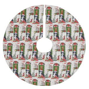 Bernese Mountain Dog Christmas Brushed Polyester Tree Skirt