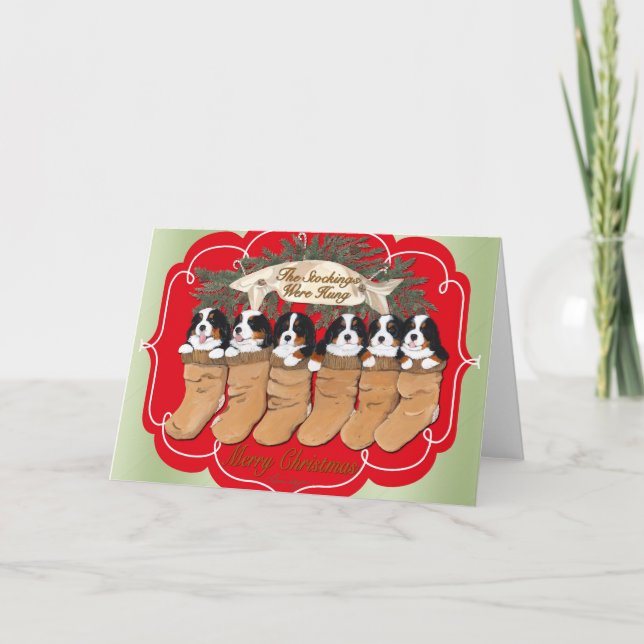 Bernese Mountain Dog Christmas Cards (Front)