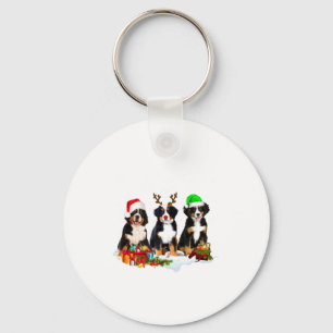 Bernese Mountain Dog Christmas Cute Fullprint Keychain