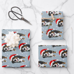 Bernese Mountain Dog Christmas Wrapping Paper Sheet