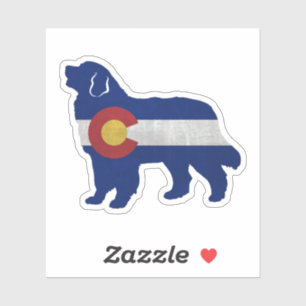Bernese Mountain Dog Colorado Flag Silhouette