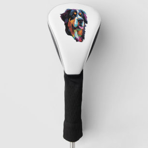 Bernese Mountain Dog Colourful  Golf Head Cover